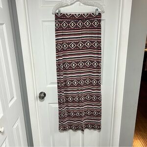 Patterned Maxi Skirt - Pink and Black Size L Brand Ultra Flirt